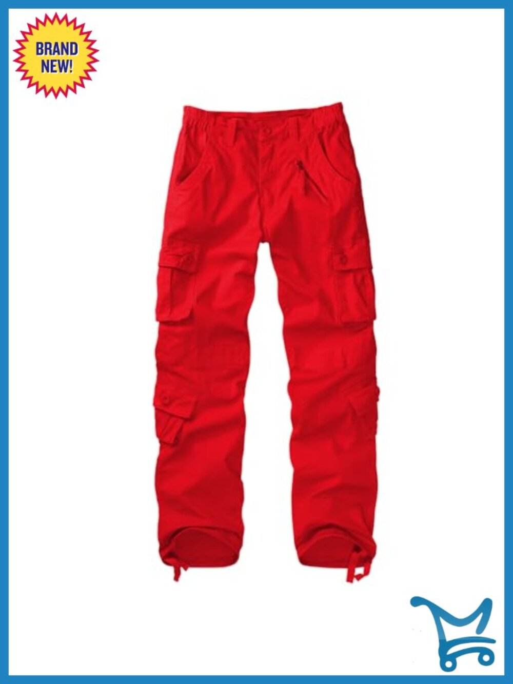 Cotton Spandex Cargo Capri Pants 9 Pockets High Waist Hiking Outdoor